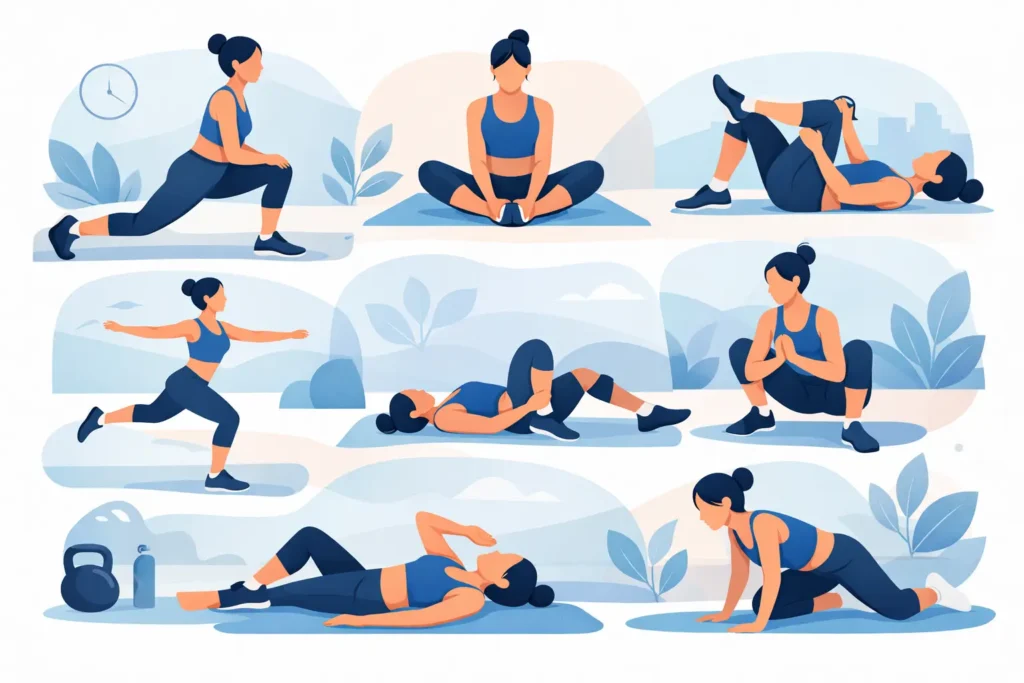 Exercices de mobilité de hanche : 8 mouvements