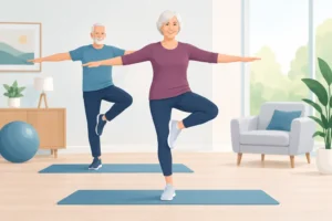 Exercices équilibre seniors pour rester stable